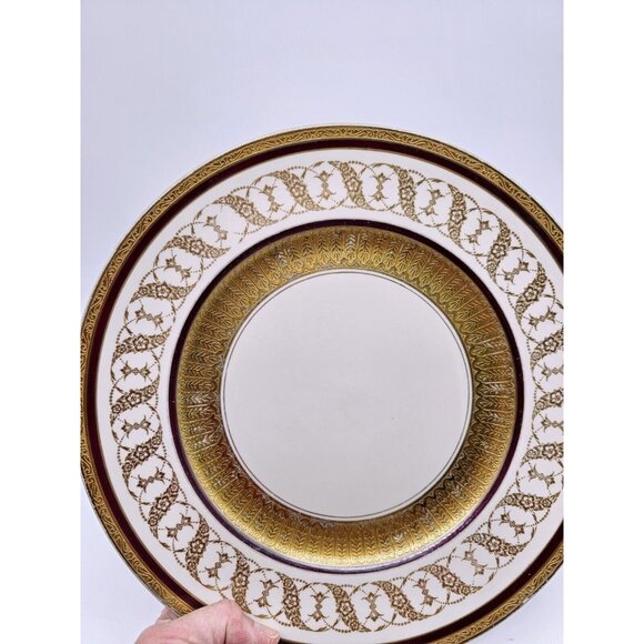 Arabia Of Finland Gold Encrusted Opulent Dinner Dish Vintage 1923-1949 Art Deco - Picture 2 of 10